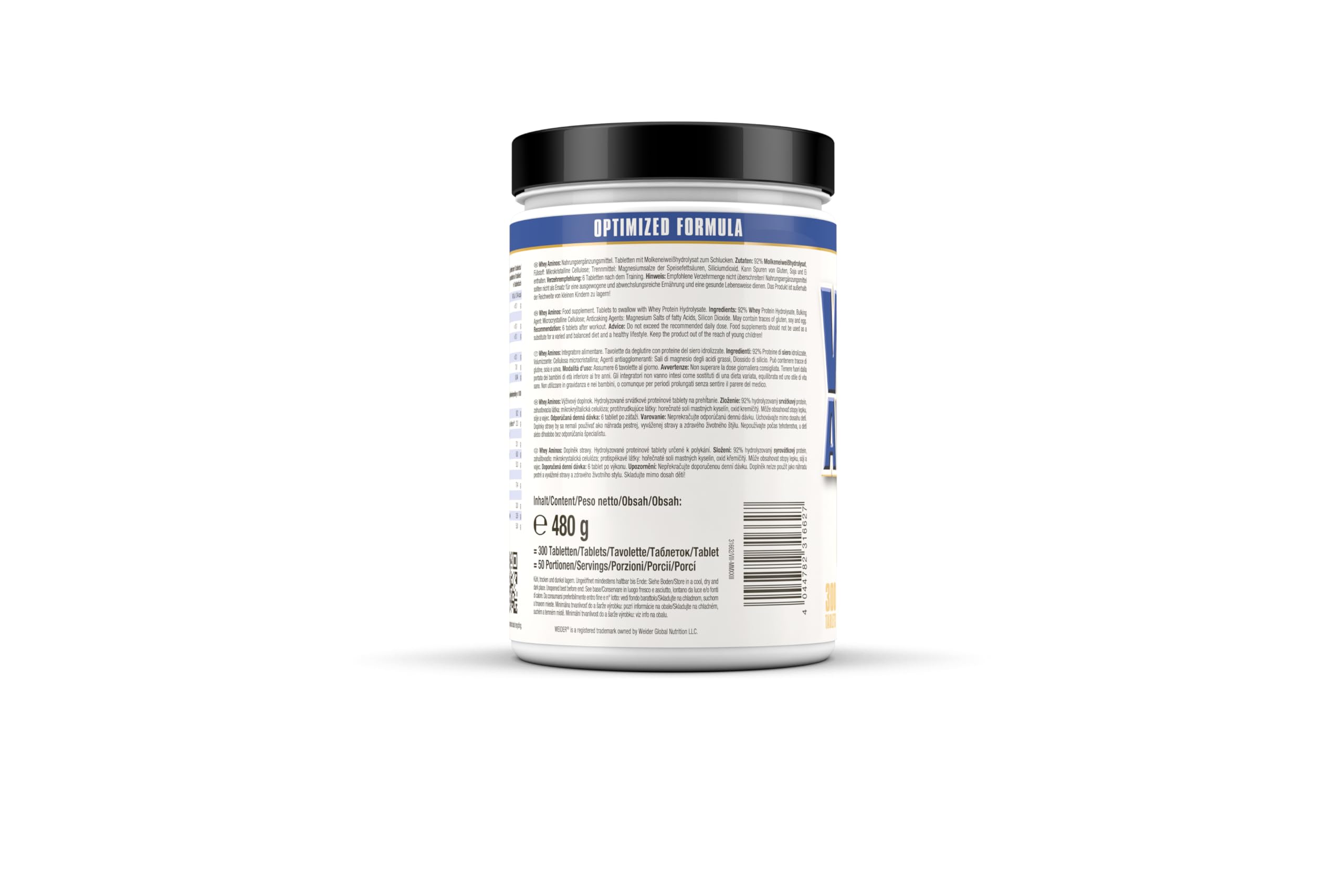 Weider Whey Aminos (300 Tabs) Unflavoured - Aminosäuren - Aminosäure-Mix
