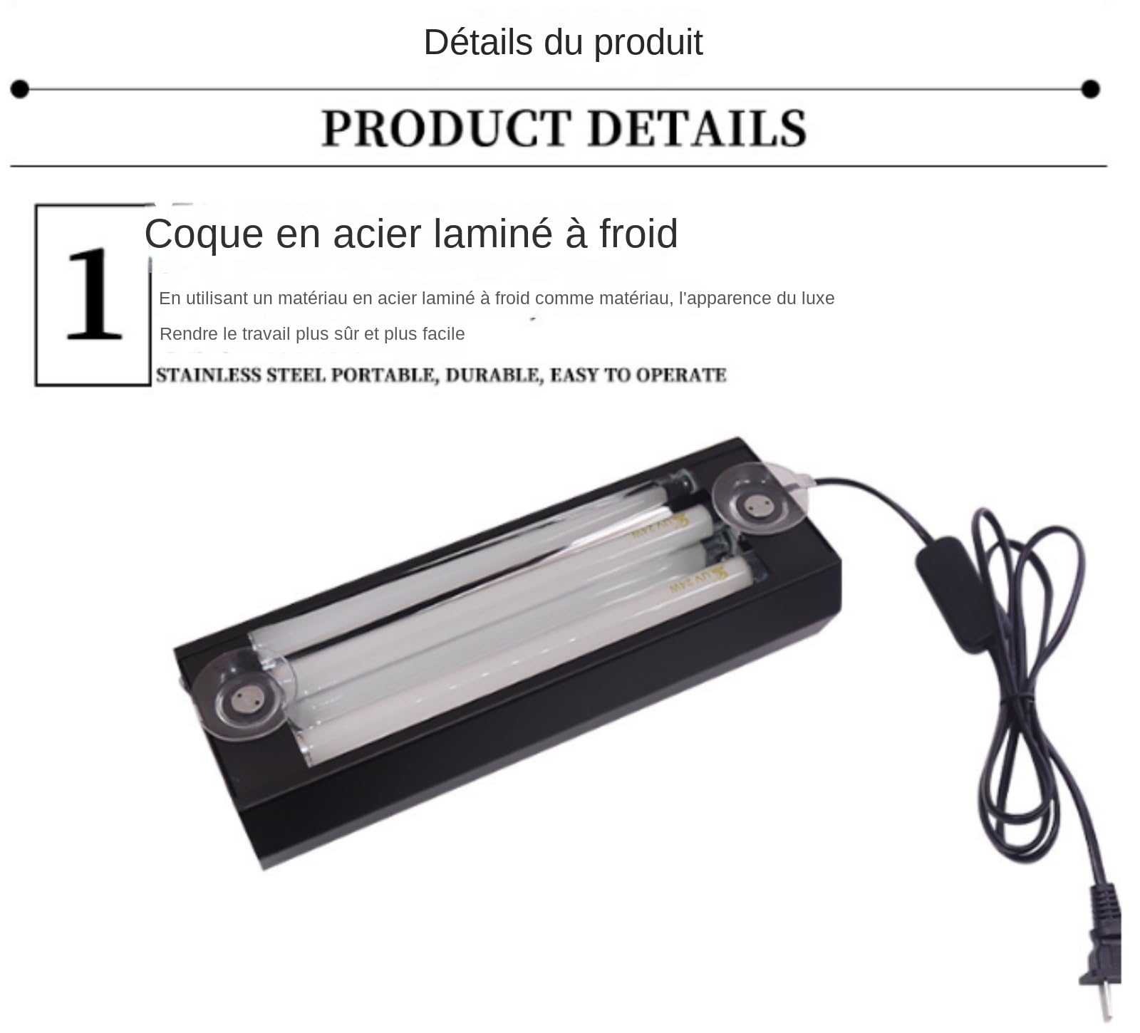 Riparazione di crepe per parabrezza auto, lampada di polimerizzazione, lampada di polimerizzazione in resina UV 48W 365nm,riparazione di telefoni cellulari Con dissipazione di calore efficiente