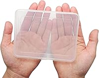 Vista 3 de Goiio 6 piezas mini contenedores de almacenamiento de plástico con tapa, caja rectangular transparente de 5 x 4 x 1.3 pulgadas para recolectar