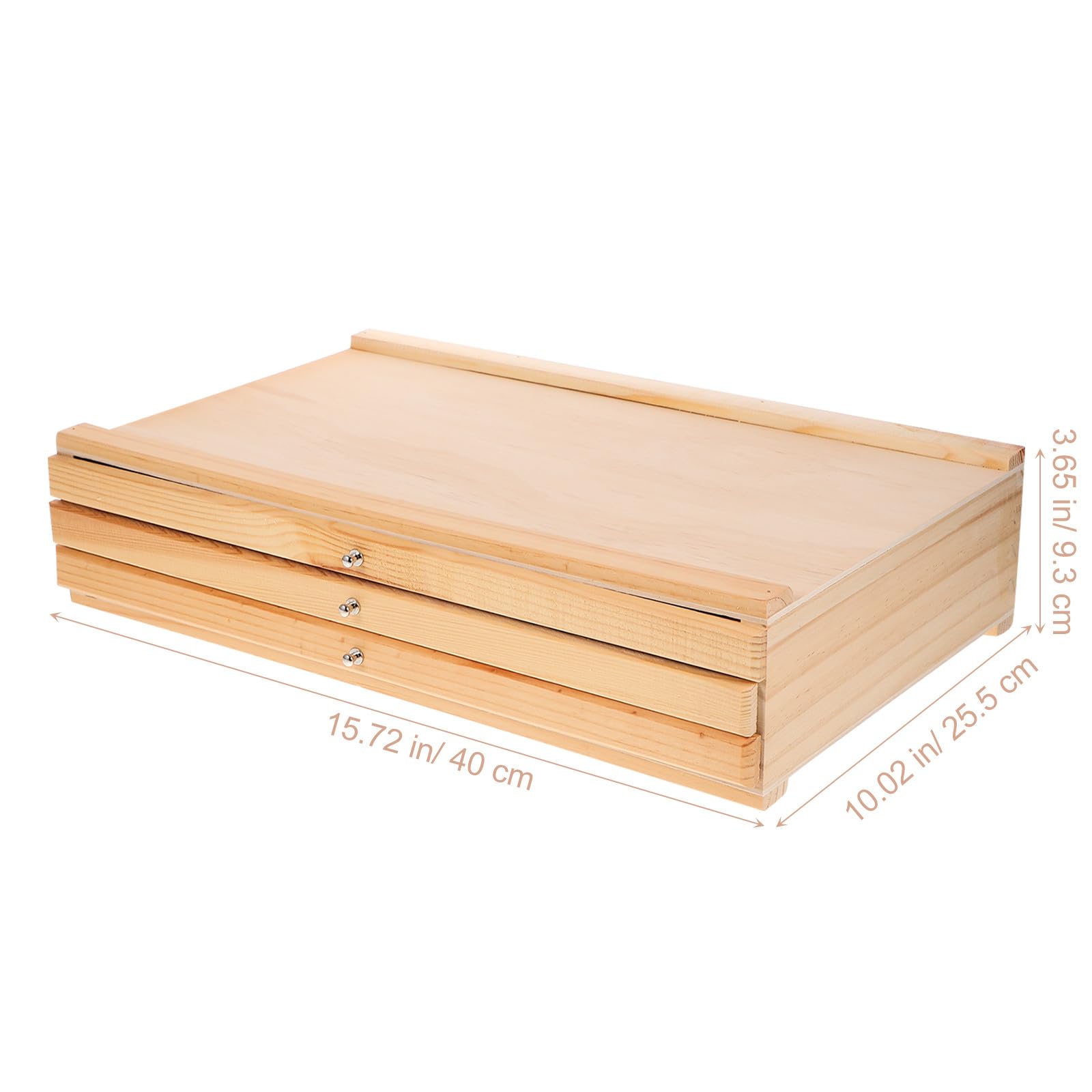 Holz Aufbewahrungsbox für Pinsel mit Mehrschichtiger Schublade Kreative Oberfläche zur Organisation von Künstlerbedarf und Stiften Am Schreibtisch