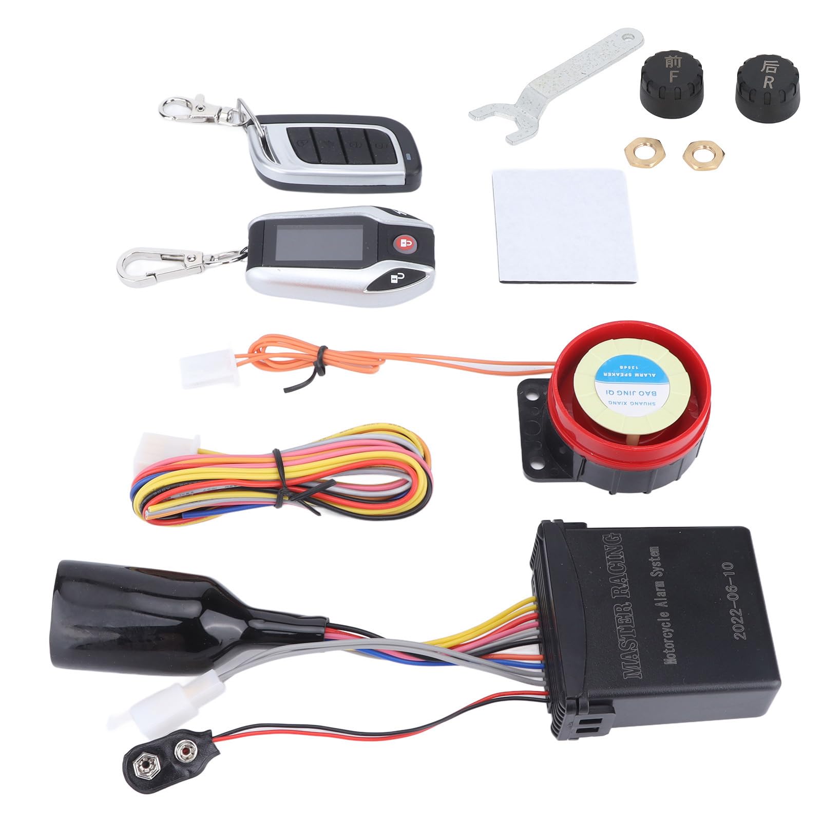 di Allarme per Moto a 2 Vie Altoparlante 105125db, Chiave Remota, Impermeabile, Sblocco Automatico della Serratura, Utilizzato Universalmente in Motocicli a 12 (con
