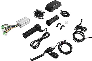 Aoutecen Kit de controlador de motor de bicicleta elétrica, ecrã GD01 36 V 48 V 15 a controlador de bicicleta elétrica alavanca de travão dissipação de calor para montar ao ar livre