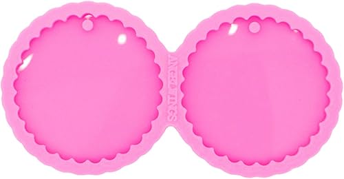 Miniatura 7 de Aretes redondos superbrillantes con borde ondulado, moldes de resina para fundición de resina, hechos a mano, joyería de moda, moldes de silicona de