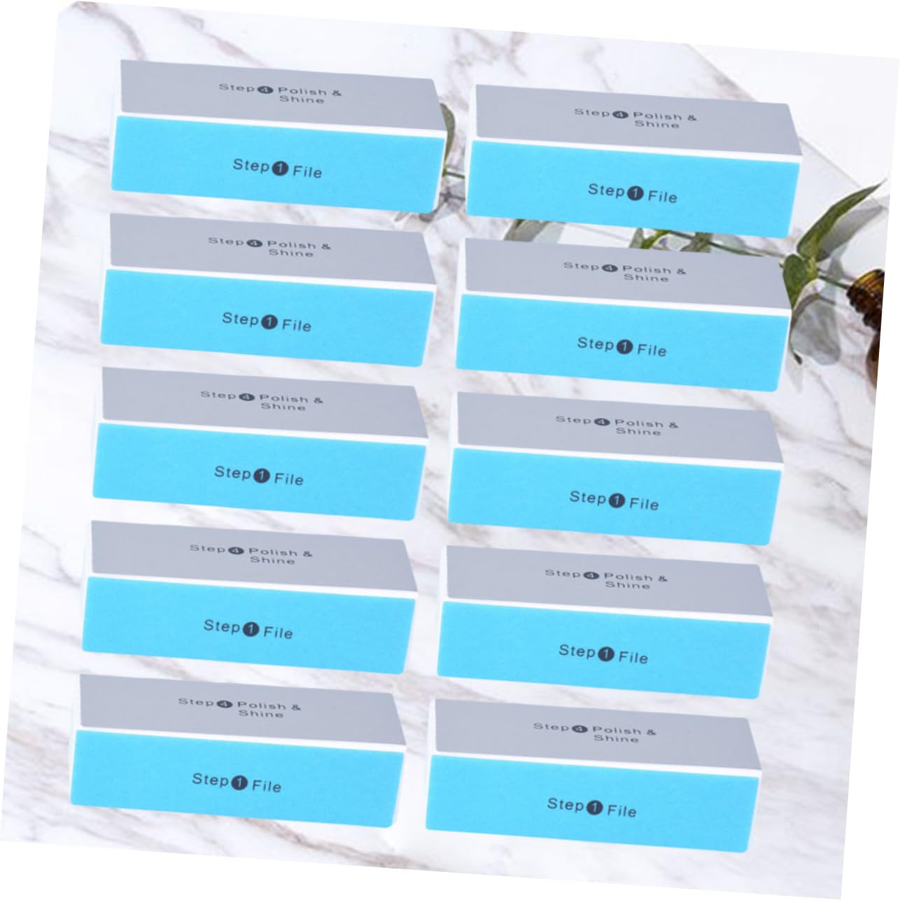 Ipetboom 10Pcs Bodhi Polishing Buffer Four Sided Nail File Blocks for Artwork and Polishing Versatile Sanding Sponge for DIY Projects for Professional and Home Use