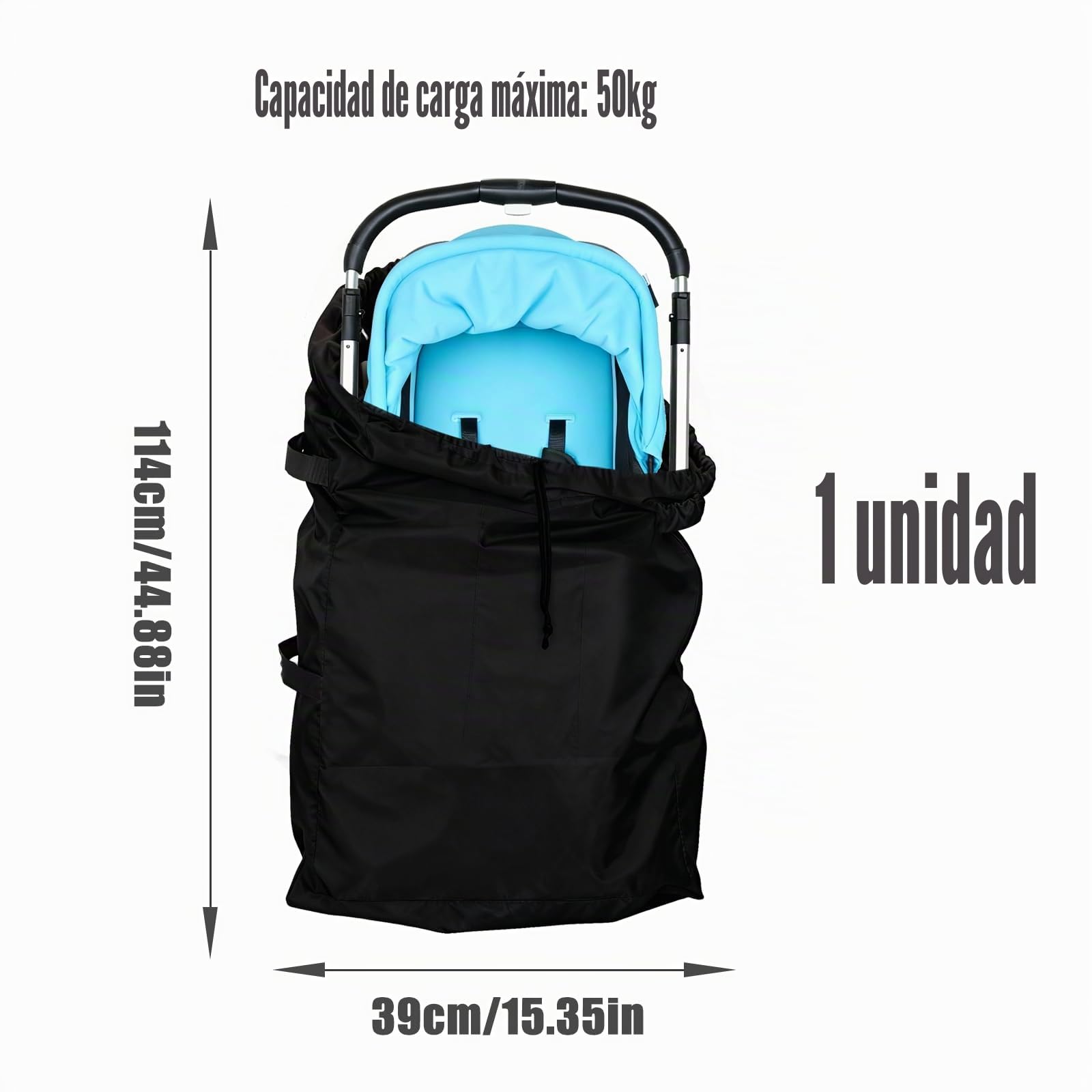 Bolsa de cochecito universal de viaje, bolsa de cochecito impermeable y resistente a los desgarros para la protección del cochecito