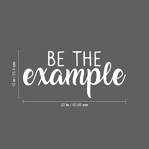 Miniatura 2 de Vinyl Wall Art Decal - Be The Example - 10" x 22" - Trendy Inspirational Optimistic Self Esteem Quote Sticker for Home Bedroom Kids Room Playroom