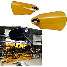 POWER JAMES 100% Acrylic PMMA Transparent Orange Hand Grip Hand Guard Windshield Air Deflector on Rear Mirros Doct Fits for Harley Davidson Sportster Softail Dyna Touring (Orange)