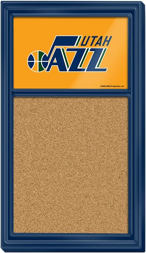 The Fan-Brand NBA Utah Jazz: Logo Dry Erase Note Board- Sports Decor for Home, Game Room, Fan Cave & Garage - USA Made