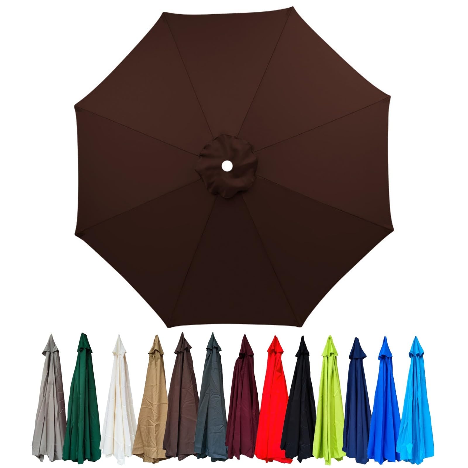2m-3m Replacement Parasol Canopy, Umbrella Replacement Fabric, Garden Umbrella Replacement Cover, Outdoor Replacement Fabric, 6/8 Arms, replacement parasol fabric cover for Garden Umbrella