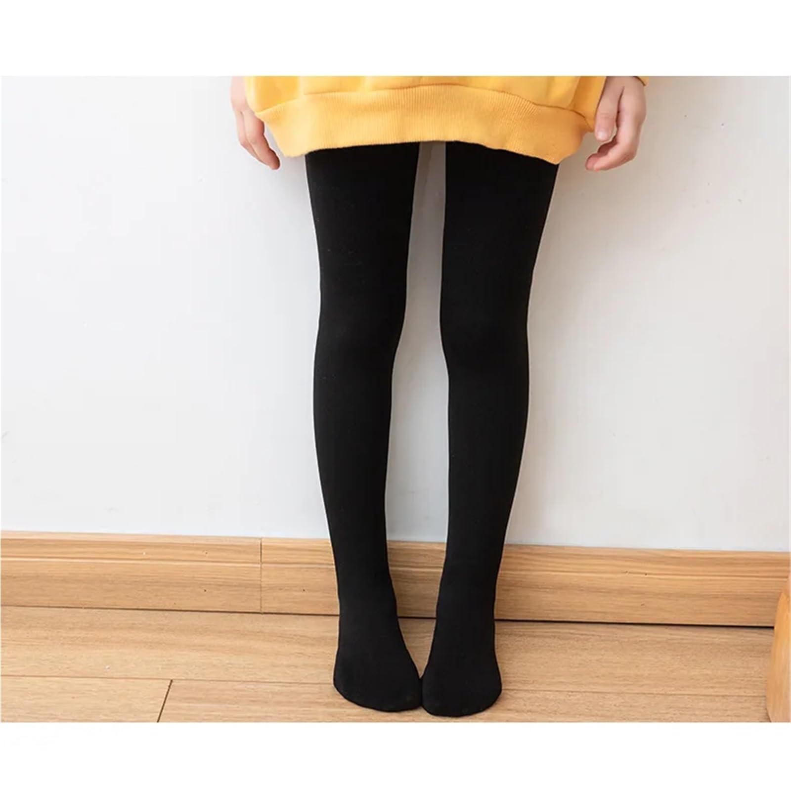 Children's Cashmere Tights, Thicken Warm Pantyhose for Kids, Soft Cotton & Polyester Leggings for Girls(Skin,XXL 11-14Yrs)