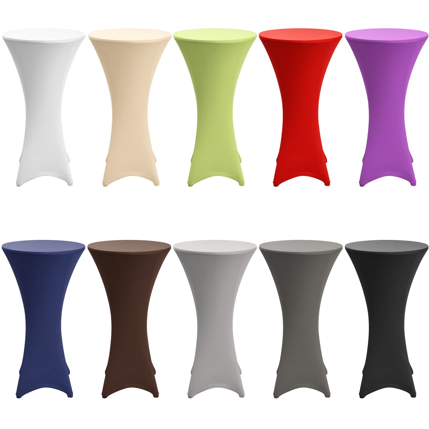 Beautissu Set de 2 Fundas elásticas para mesas Altas