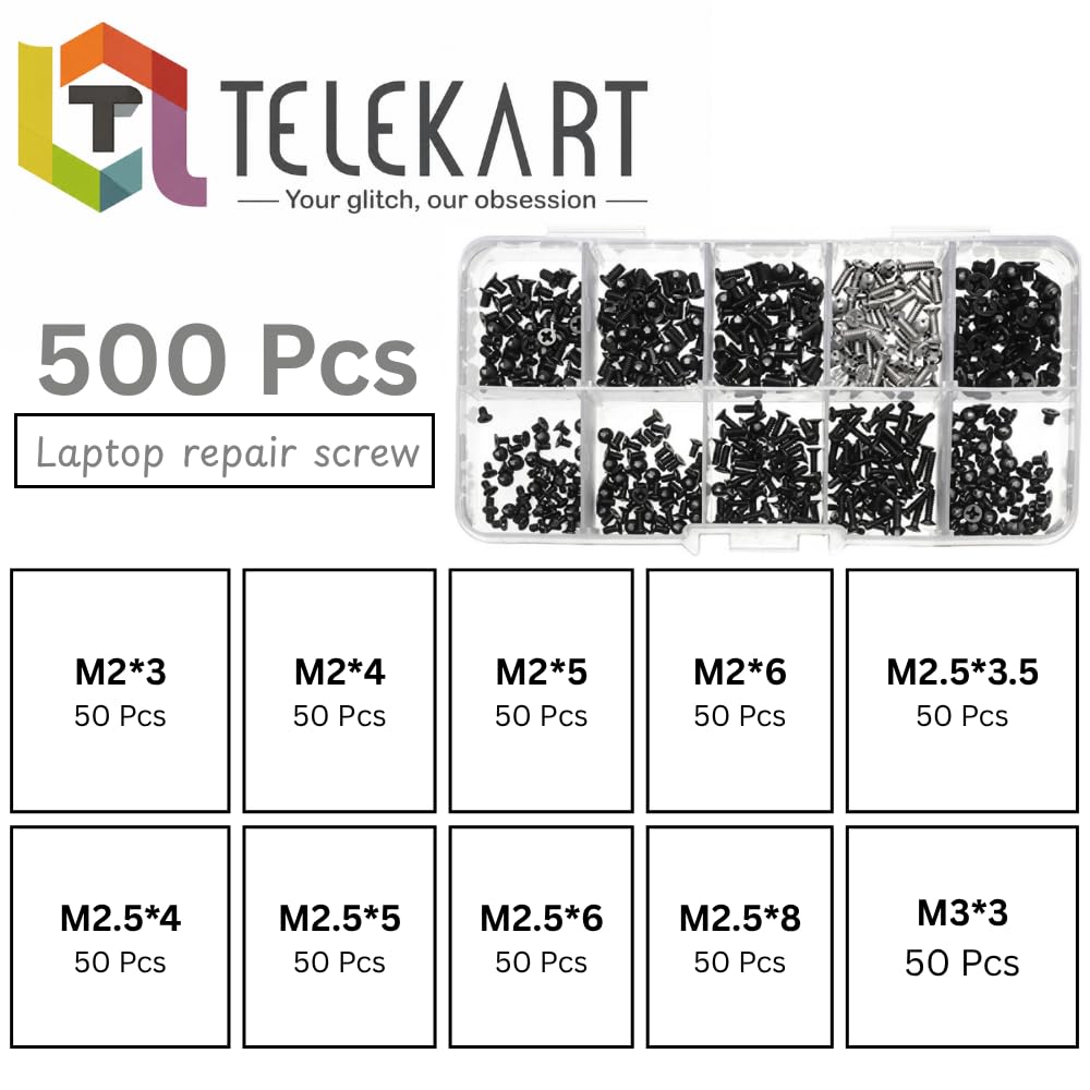 Combo Multi-size Laptop Repair Screw kit 500pieces with 24-in-1 Magnetic Screwdriver Set | Premium Repair Kit for HP DELL MSI LENOVO ACER ASUS IBM (COMBO) — Amazon image 4