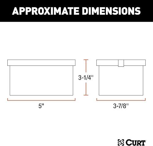Miniatura 2 de CURT 52030 - Funda de batería con cerradura de 5 pulgadas x 3-14 pulgadas x 3-78 pulgadas, color negro