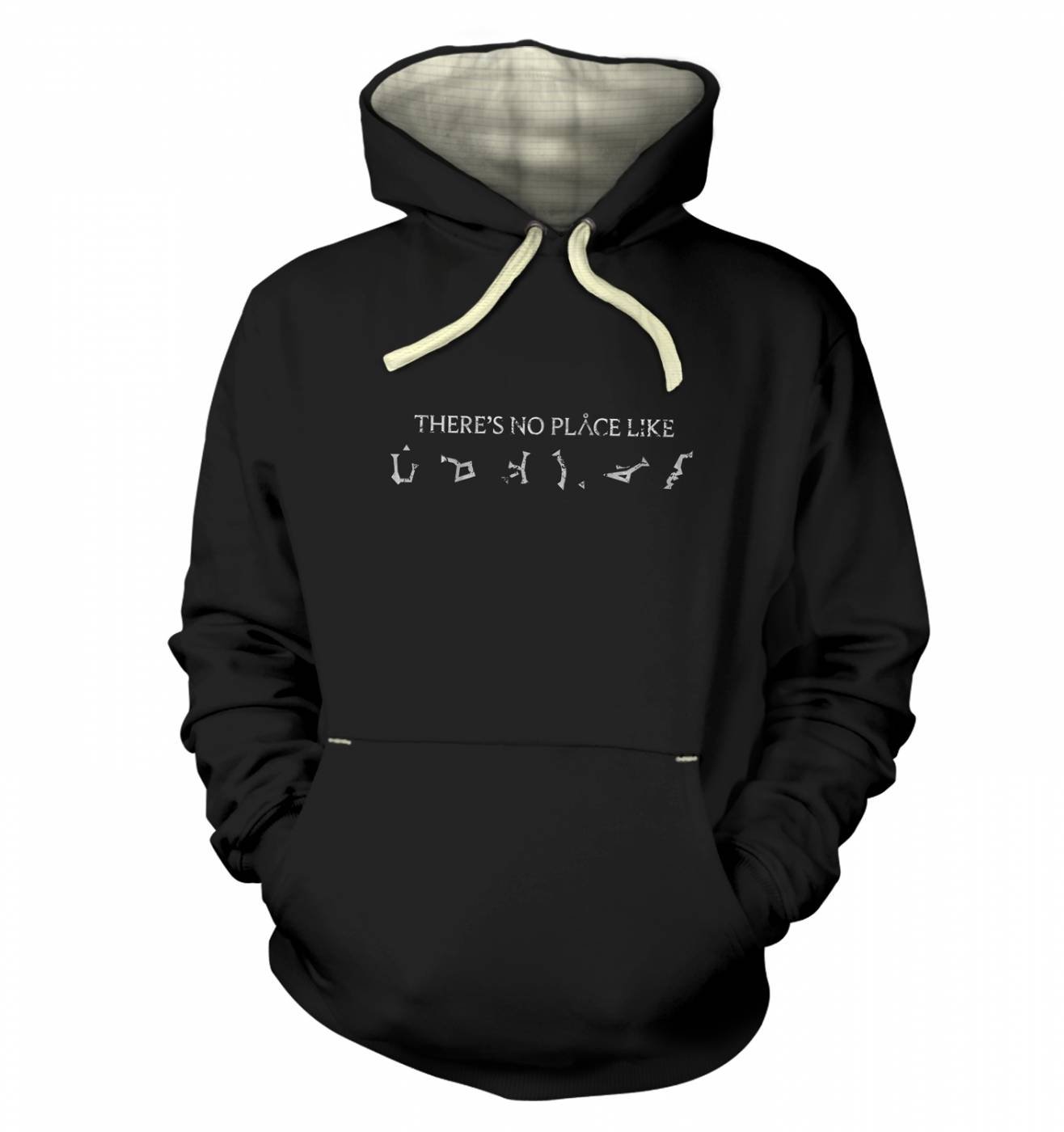 Tv And Film Hoodies By Something Geeky Men's Dusty Black There's No Place Like Earth Hoodie (Premium) - Film Movie Geeky Tshirt - Dusty