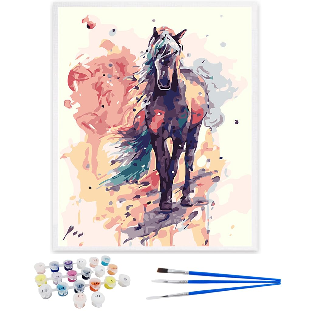 HASTHIP Paint By Numbers For Adults, Diy Aesthetic Horse Canvas Painting With Brushes Pigments, Art Craft Set For Home Decor, Gift For Teens Adults (16X20Inch, Horse), Multicolor (B0CS69PMGN) Amazon Price History, Amazon Price Tracker