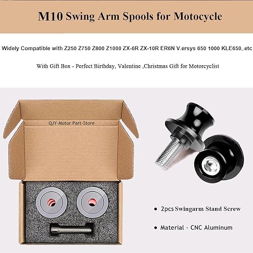 Vista 41 de 2pcs M8*1.5 motocicleta Swing Arm Sliders Carretes Fit con K-awasaki Z900 Z650 Z1000 ZX6R ZX10R NINJA 400 NINJA 650 (rojo)