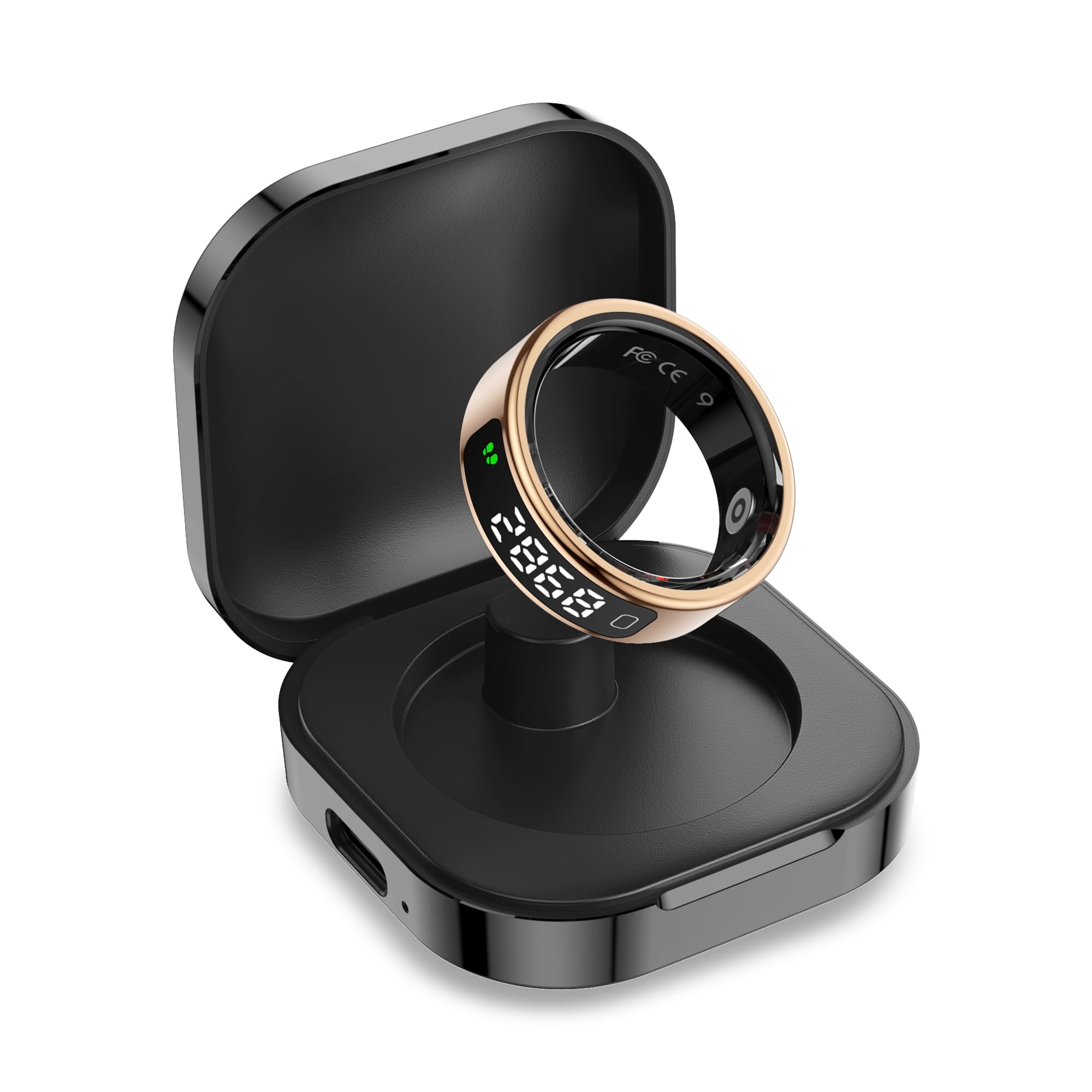 Pebble Halo 2 Next-Gen Smart Ring with Digital Display, Gesture Control, 24x7 Sleep & SpO2 Monitoring, HRV Tracker, Stainless Steel Body,Step & Calorie Tracker (Gold, 11)-image-0