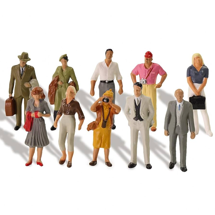 Amazon | 10個入 1:43 情景コレクション 人間 人形 人物 O