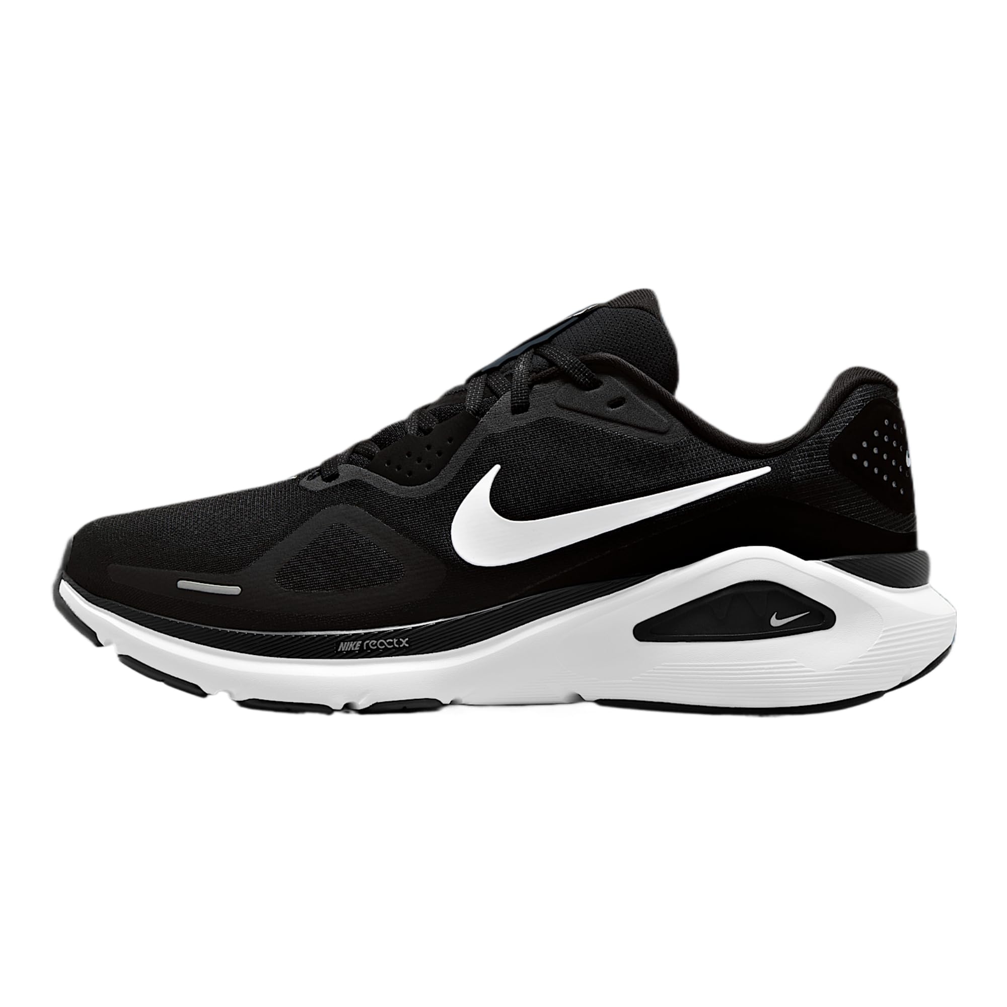 Nike Men's Structure 26 Walking Shoes 45 EU BLACK/WHITE-WOLF GREY-MTLC SILVER