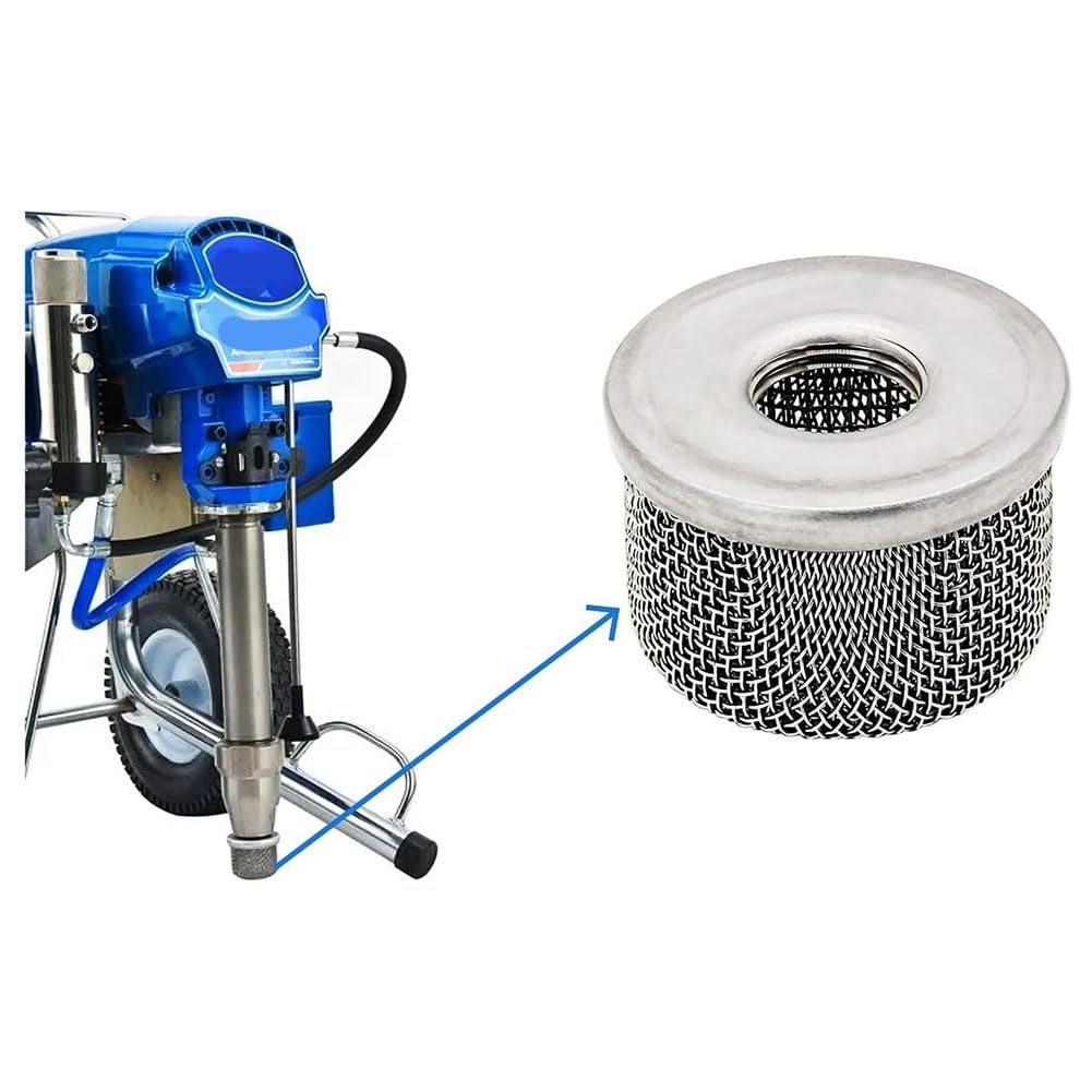 4 Pièces 181073 ou 181-073 Crépine D'Admission de Pompe, Filtre à Écran 1/2 Pouces NPT Filetage en Acier Inoxydable pour Pulvérisateur de Peinture Sans Air