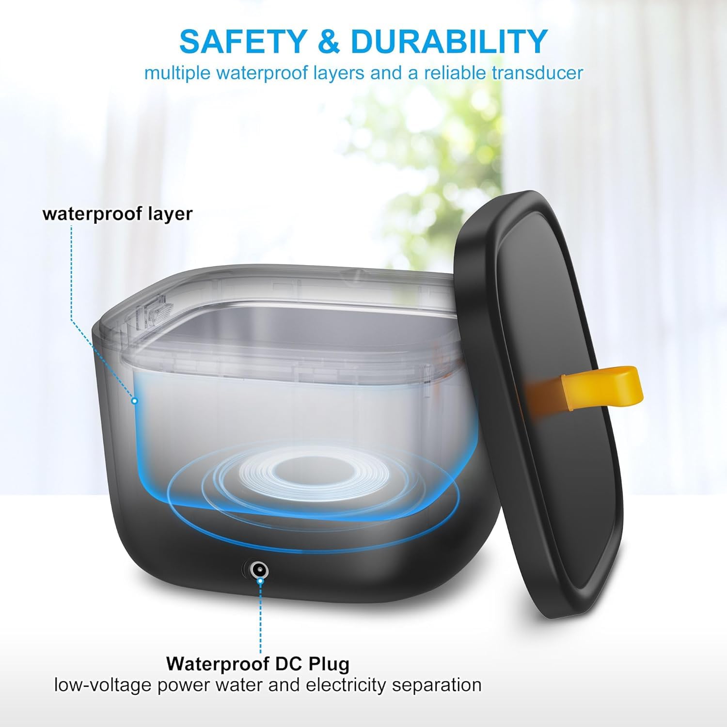 Limpiador UltrasóNico para Retenedor, Dentadura Postiza, Protector Bucal, Cabezal de Cepillo de Dientes, Retenedor UltrasóNico de 43 KHz 255 ML, Enchufe Negro de la UE