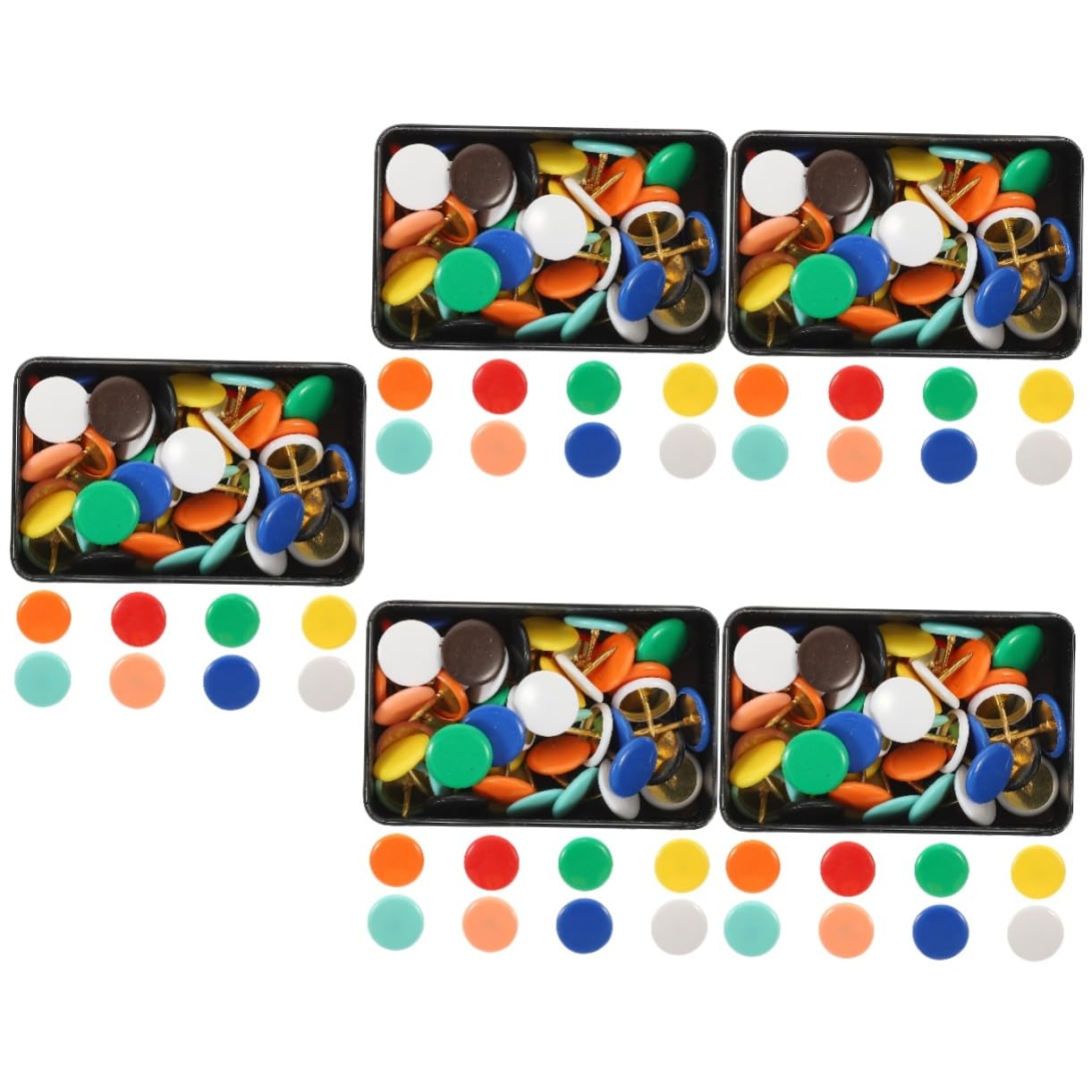 ABOOFAN 500piezas Chinchetas Coloridas para Tableros Alfileres Decorativos Reutilizables para y Escuela