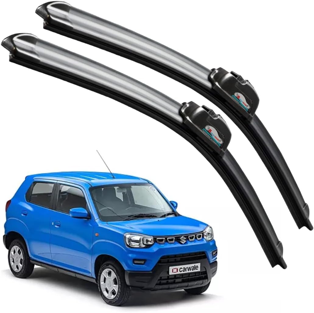 CARNYX Frameless Windshield Wiper Blades, Front Car Wipers Set of 2, Noise-Free, Durable Performance Compatible with (S-Presso (2019-Till Date) (D-18,P-16))
