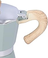 Vista 8 de YEmirth Cafetera clásica de 10.1 fl oz, cafetera para café italiano y cubano, cafetera Greca, cafeteras, hace un café delicioso, olla fácil