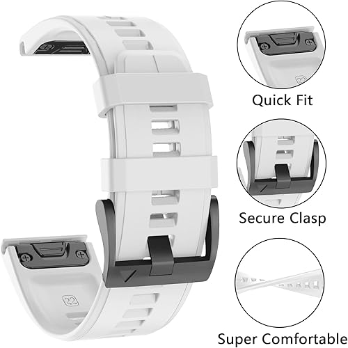 Miniatura 3 de MYSNBKN Compatible Garmin Fenix 6 Band, 22mm Easy-to-Wear Soft Silicone Strap for Garmin Fenix 5Fenix 5 PlusFenix 6 ProGarmin Forerunner