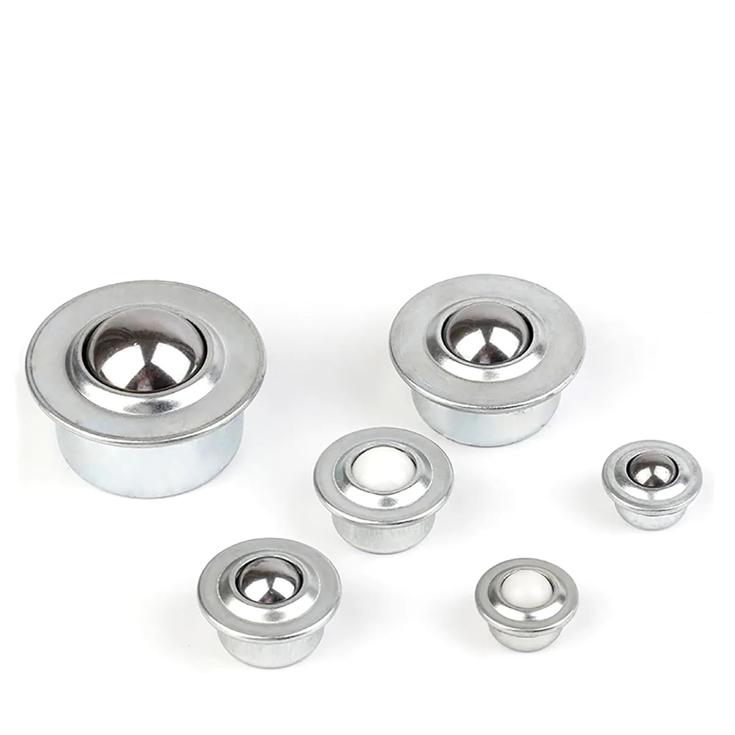 CY-8/12/15/22/30H Stainless Steel Universal Ball Roller Bearing Transfer Caster Round Bull Wheel Transmission Furniture System *4PCS(CY-30H SS304)