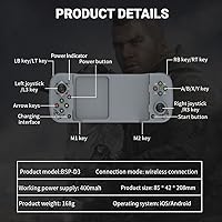 Vista 8 de arVin Mando móvil para juegos para iPhone iOS Android PC, Joystick inalámbrico para iPhone 14131211, iPad, MacBook, Samsung Galaxy S22S21S20, TCL