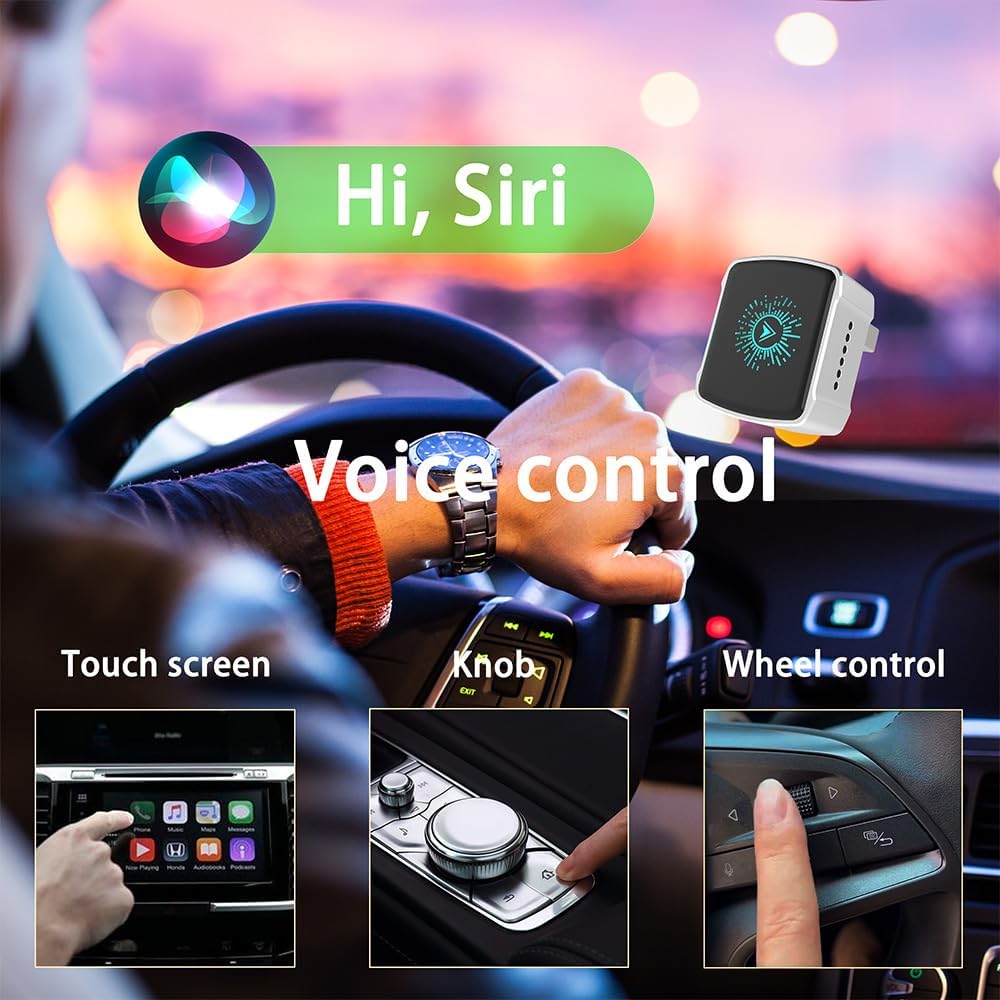 Wireless CarPlay Adapter & Android Auto (2-in-1) - Mini USB/USB-C Adapter Converts Wired to Wireless, Plug & Play, Stable Lag-Free for iPhone & Android (2026 Upgraded)