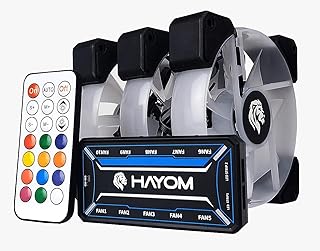 3 Cooler Fan RGB Gamer 120mm 6 Pinos Controla Intensidade Iluminação Velocidade Kit 3 em 1 Ventoinhas Air Cooler LED ARGB 12cm + Hub + Controle Remoto Conector 6 pinos + Molex
