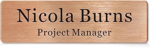 Vista 11 de Etiquetas de nombre magnéticas personalizadas, placa de nombre grabada de 1.5 x 3 pulgadas con pin o imán, insignias de identificación