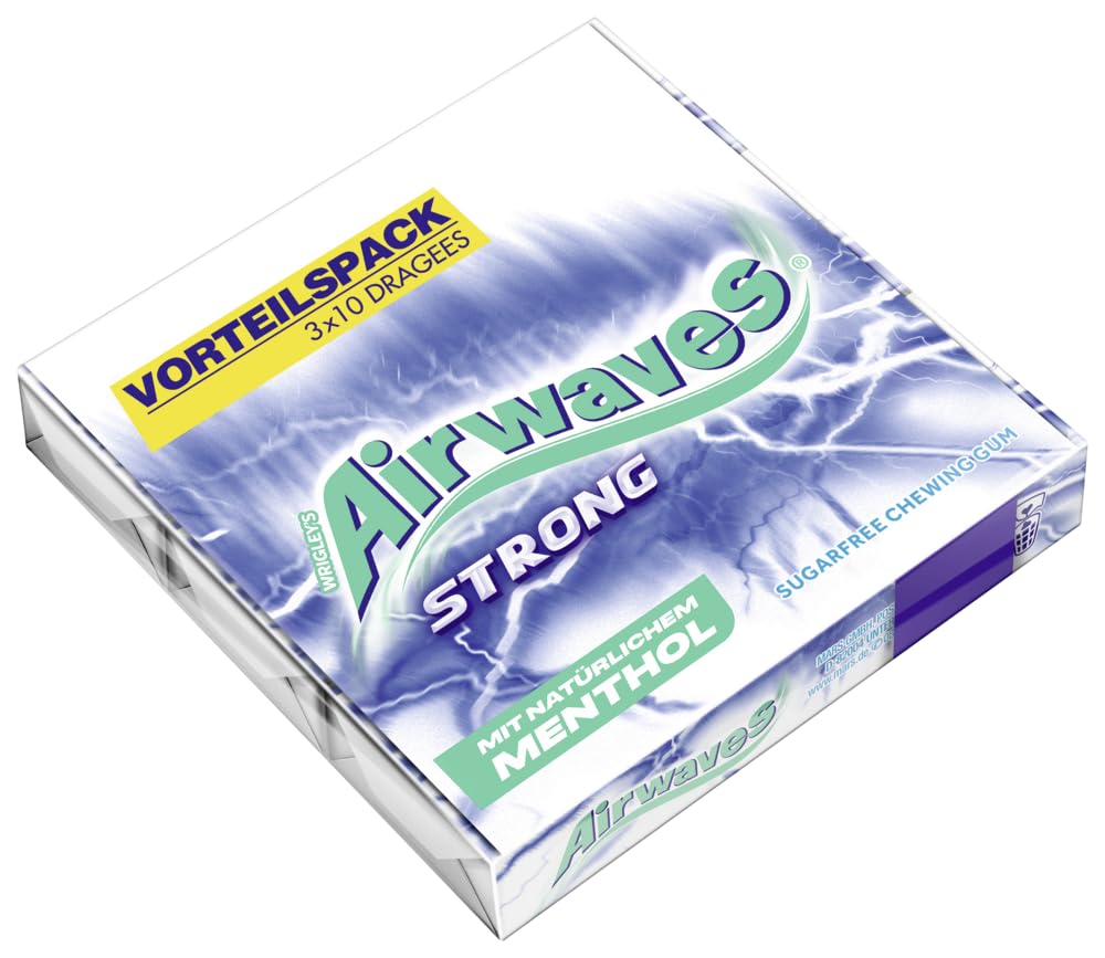 Airwaves Kaugummi Multipack Mix I 2 Sorten I 40 Packungen I Strong I Cherry Menthol