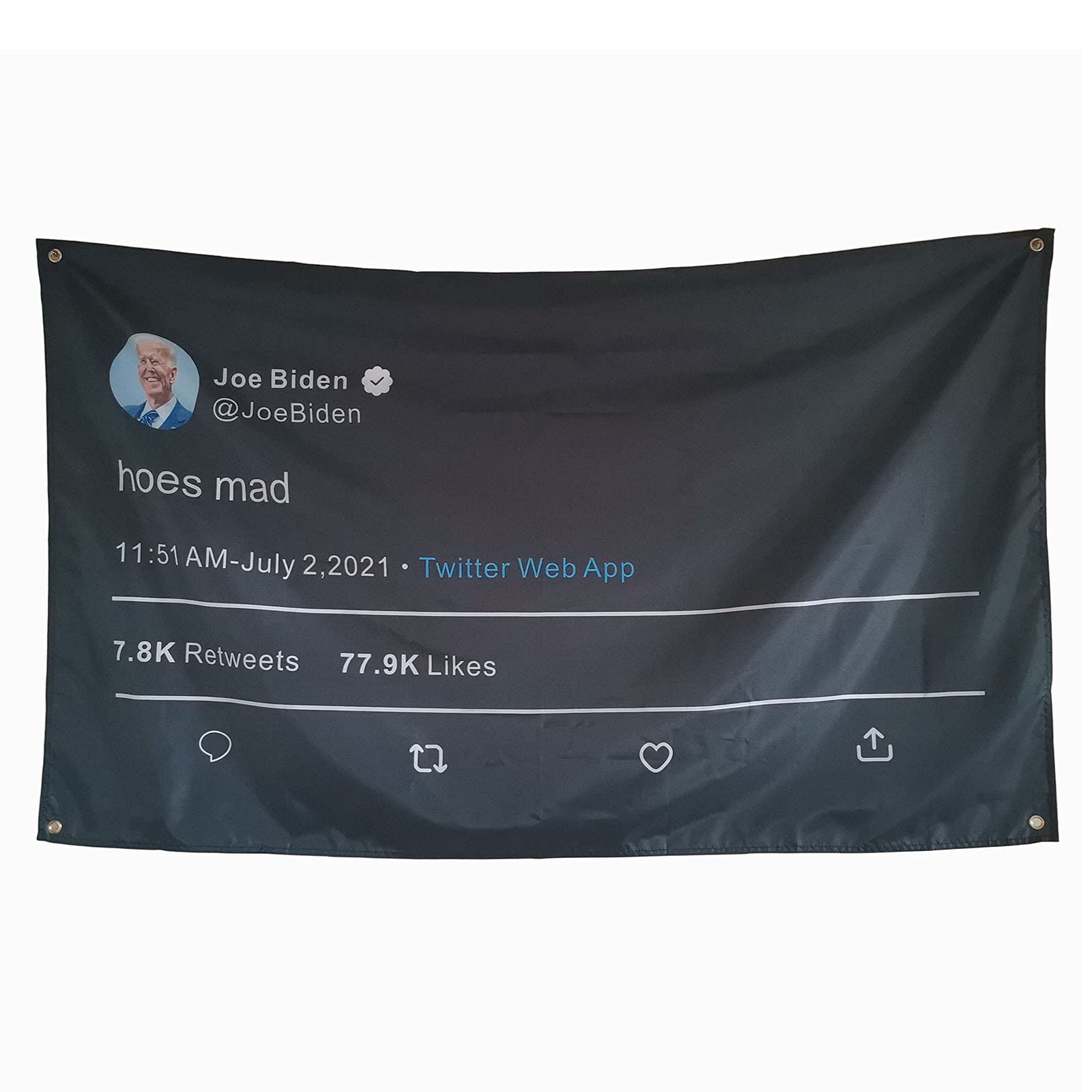 OINEIZ Joe Biden Funny Flags for Room Guys Teen College Dorm, 3x5 Outdoor Meme Cool Flags Boys Man Cave Fun Cheap Party Bedroom Frat House Wall Décor (Black-1)
