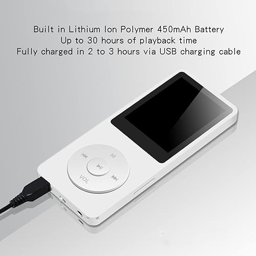 Miniatura 4 de Reproductor MP3 MP4 de 8 GB, reproductor de MP3 clásico de pantalla de 1.8 pulgadas, memoria de 8 GB de 64 GB expandible 30 horas de reproducción