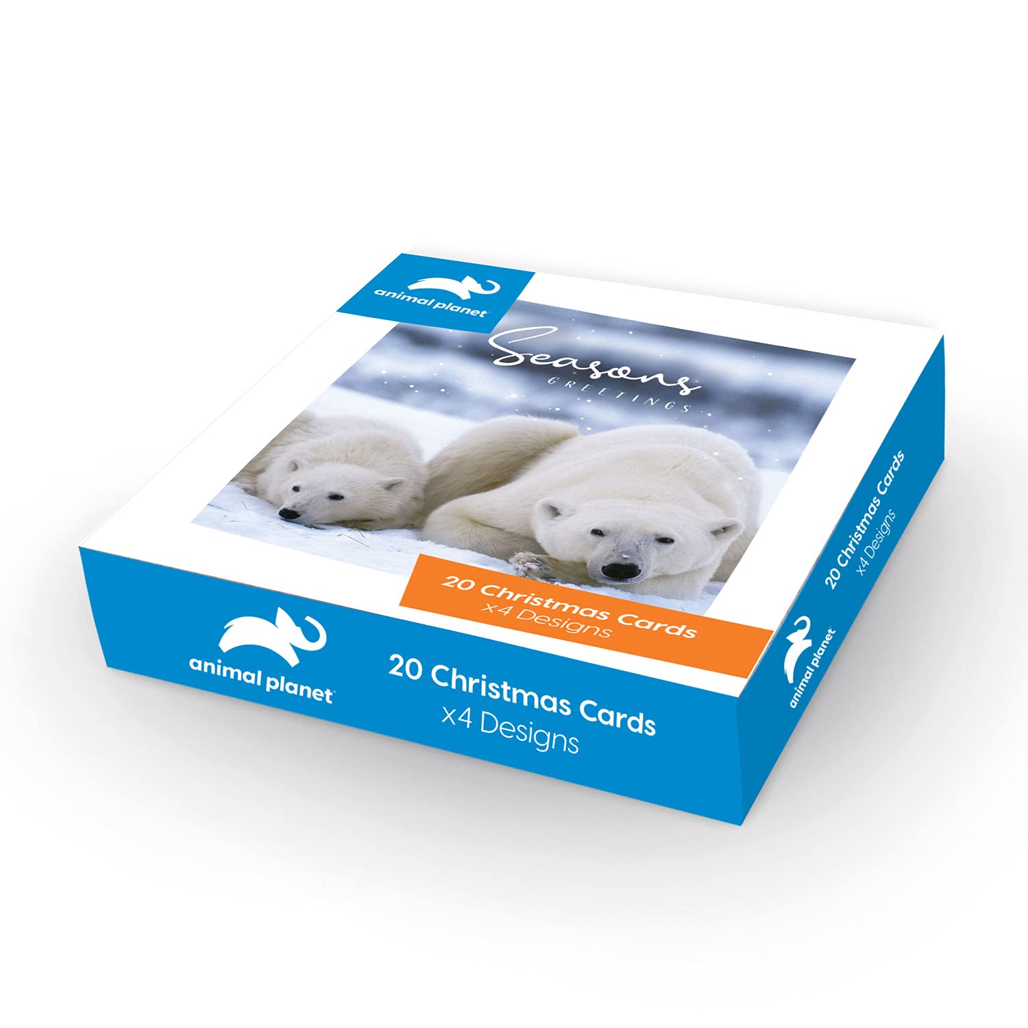 Official Animal Planet Box Christmas Cards, 20 Cards/ 4 Designs, Multi