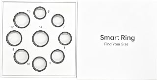Smart Ring for Women Men, Health Fitness Tracker Ring with Heart Rate/Sleep Tracker/Blood Oxygen/HRV/Stress/Calorie/Steps, IP68 Waterproof for iOS & Android, No APP Fees(Sizing Kit,6-14#)
