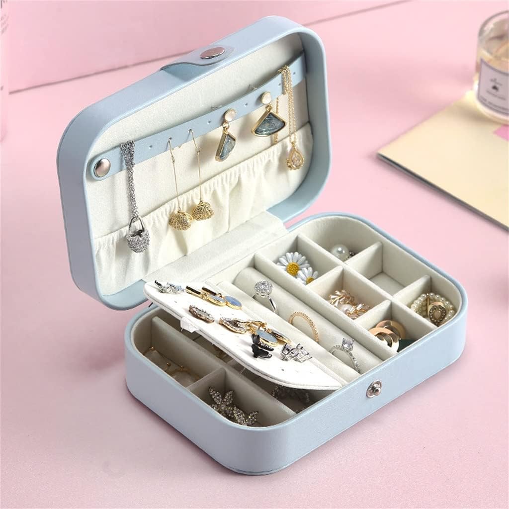 Jewellery Box Jewelry Box Travel Portable Earring Box Ring Necklace Jewelry Earrings Red Storage Box