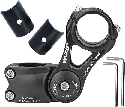 FOMTOR Bike Stem Universal 31.8mm and 25.4 mm Adjustable90 Degree 90mm 110mm 145mm MTB Stems Bicycle Handlebar Stem Riser for Mountain Bike, Road Bike, BMX City Bike, Fixie Gear Bicycle, Cycling