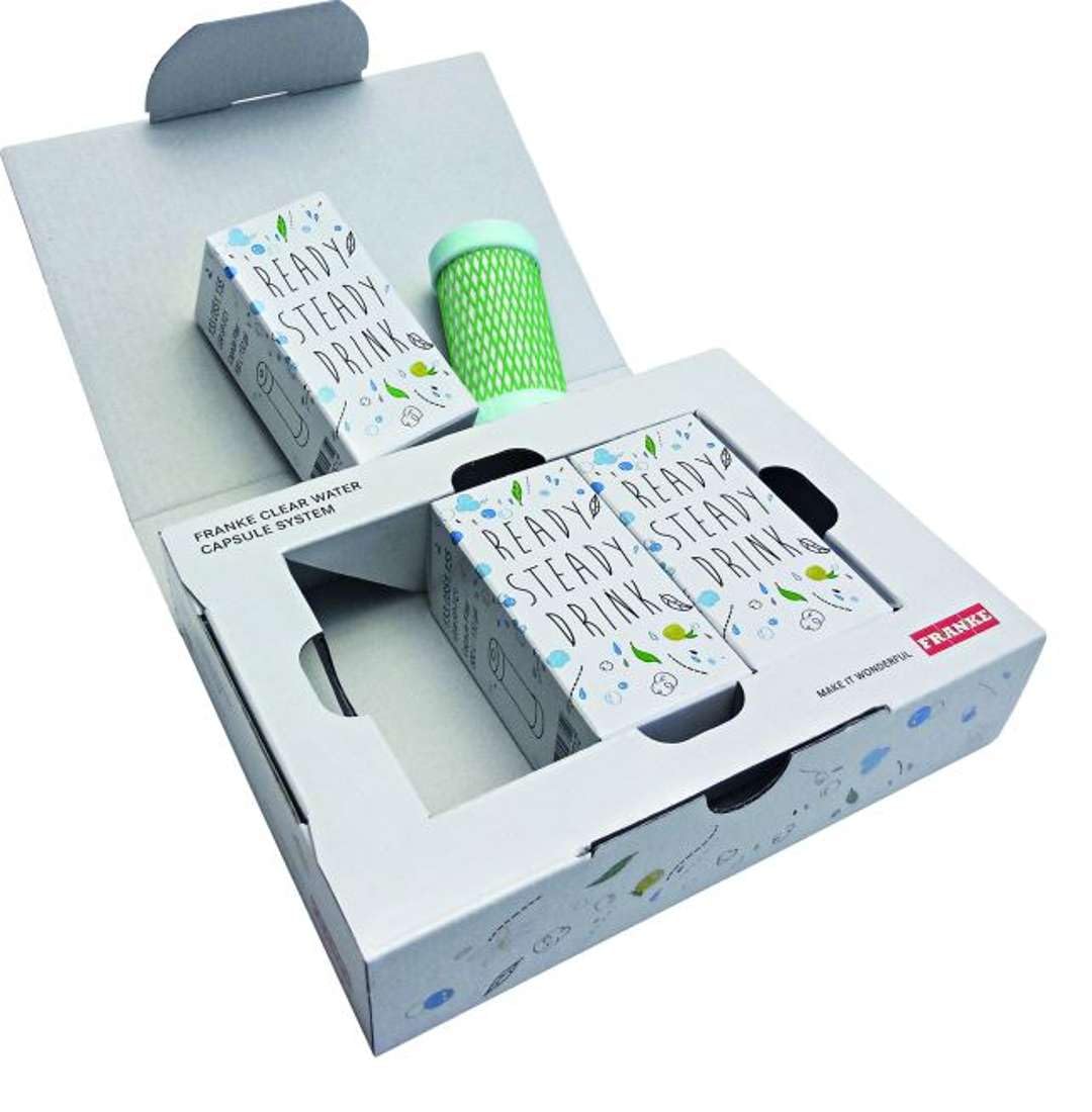 FRANKE 112.0606.785 Vital High Flow - Juego de 3 filtros para grifo de cocina, color verde