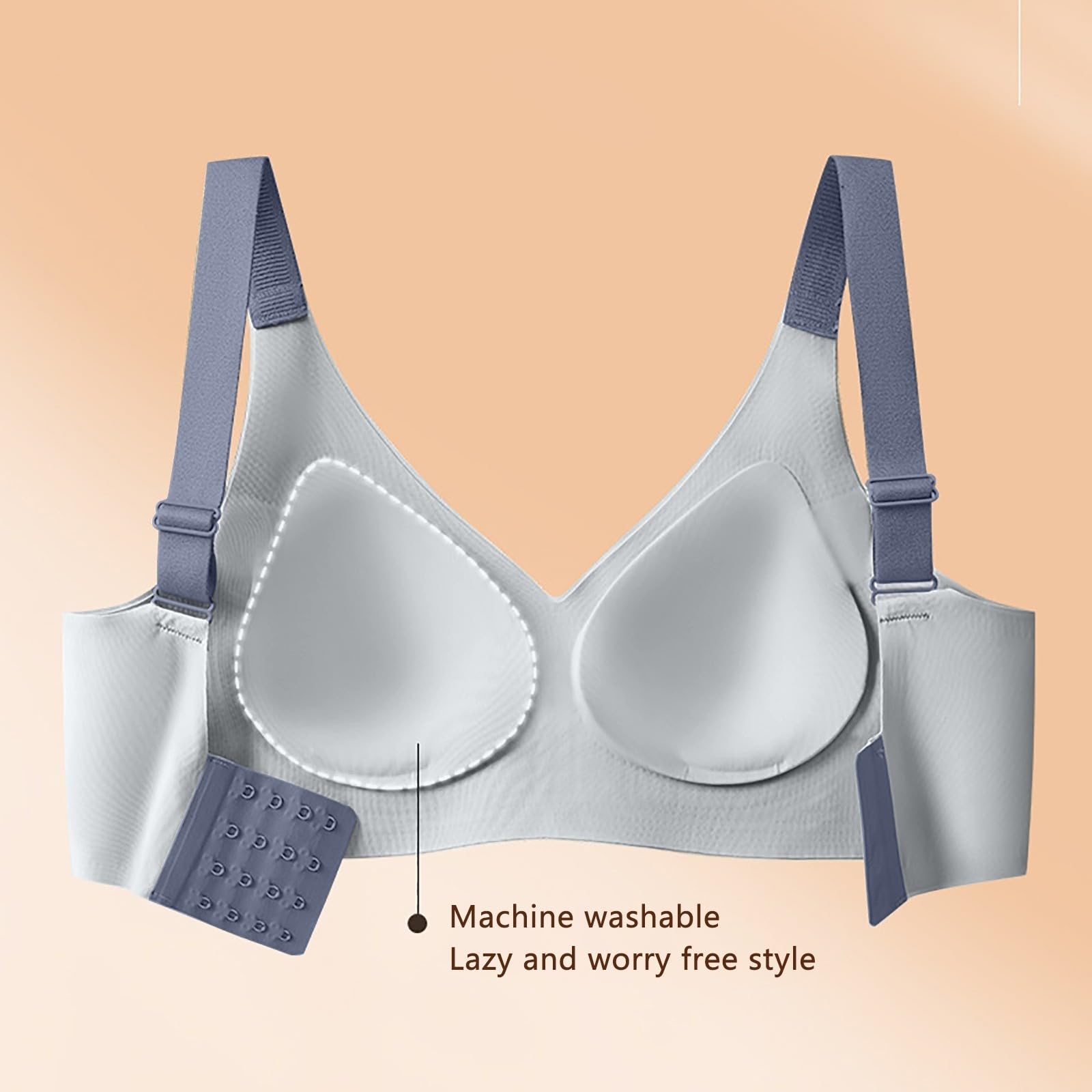 Sujetador Reductor sin Aros Talla Grande Deportivo Alto Impacto Push Up Ajustable con Relleno Suave Transpirable