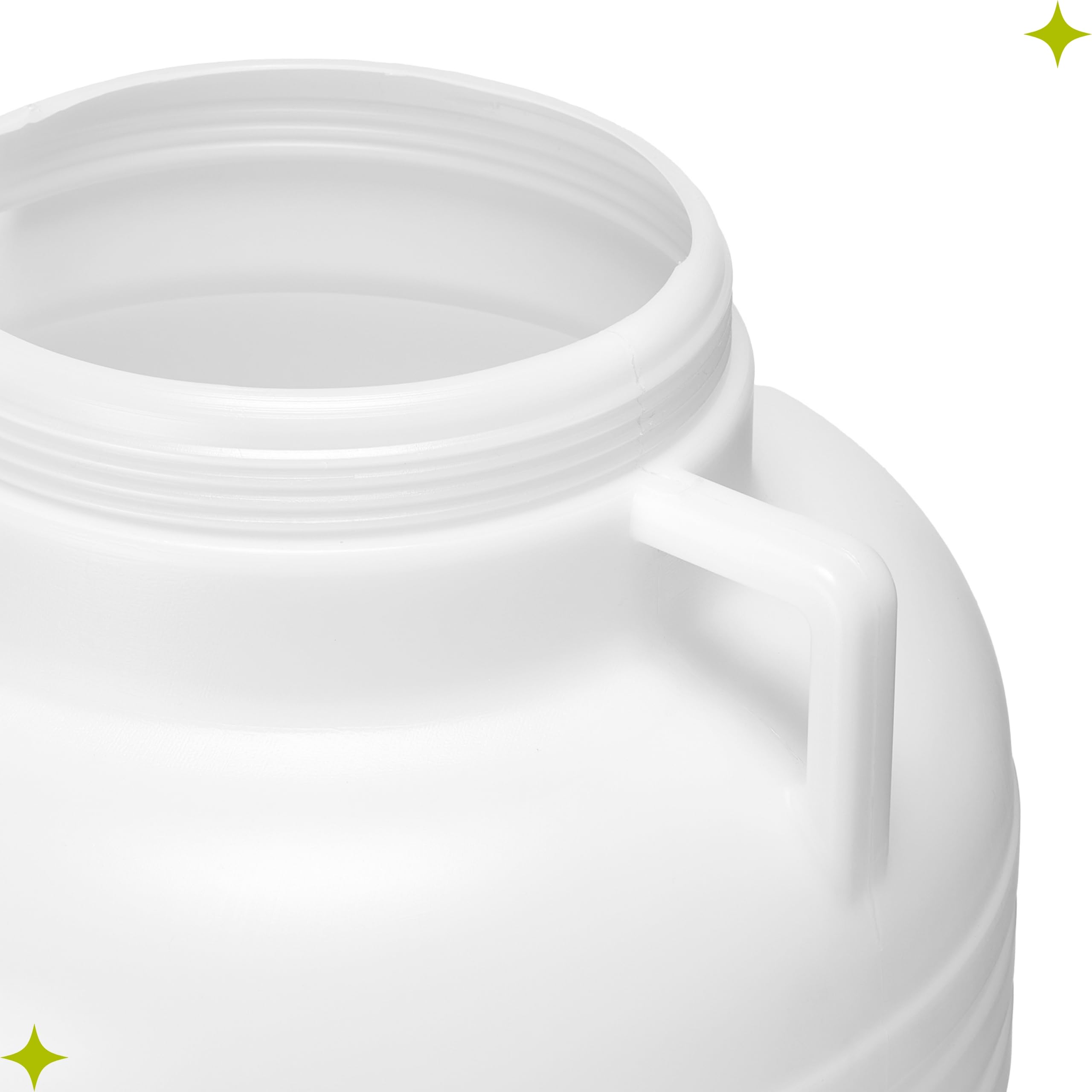 Garronda Set 2X 60 Liter BPA-freies Fass und Futtertonne Weithalsfass Wassertank und Behälter mit Deckel für Sauerkraut sowie Surfass Pökelfass für Fleisch GD-0132 Weiß
