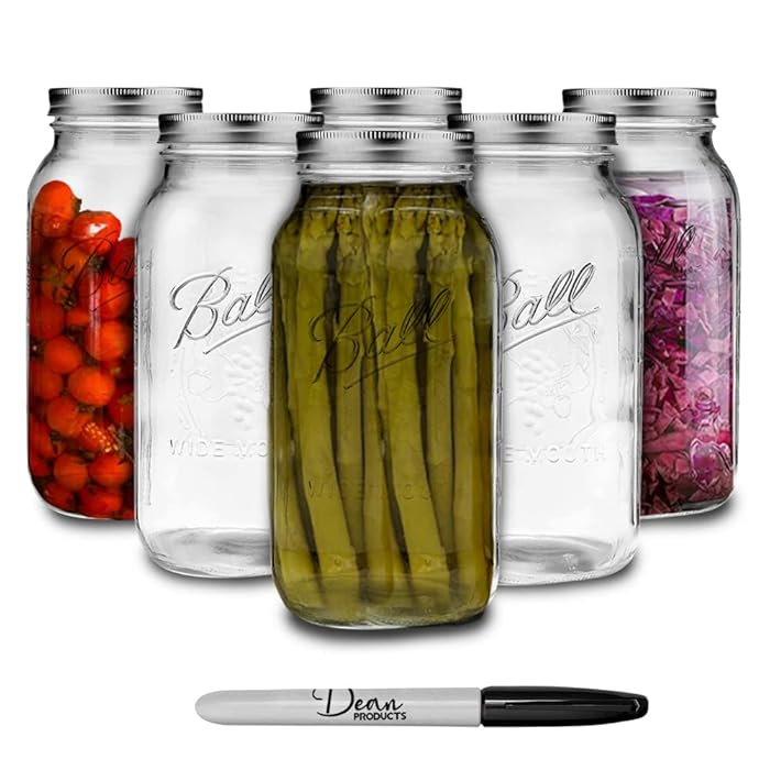 Buy Wide Mouth Mason Jars 64 oz 1/2 Gallon Mason Jar Ball Mason
