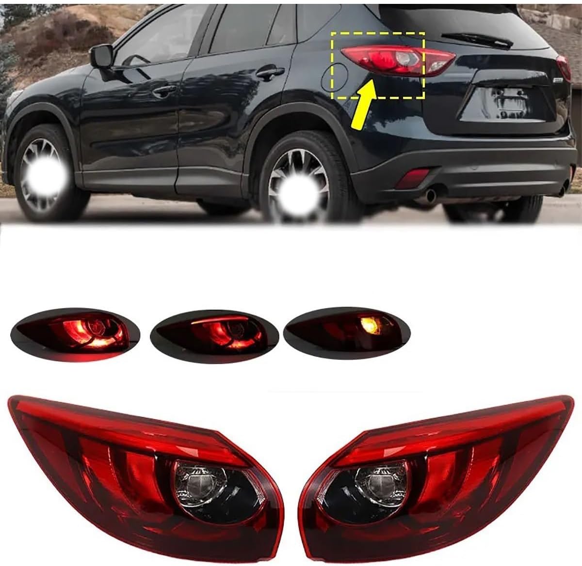 テール ランプ CX-5用 2016 A2804119用LEDテールライトアセンブリ(Only Right)