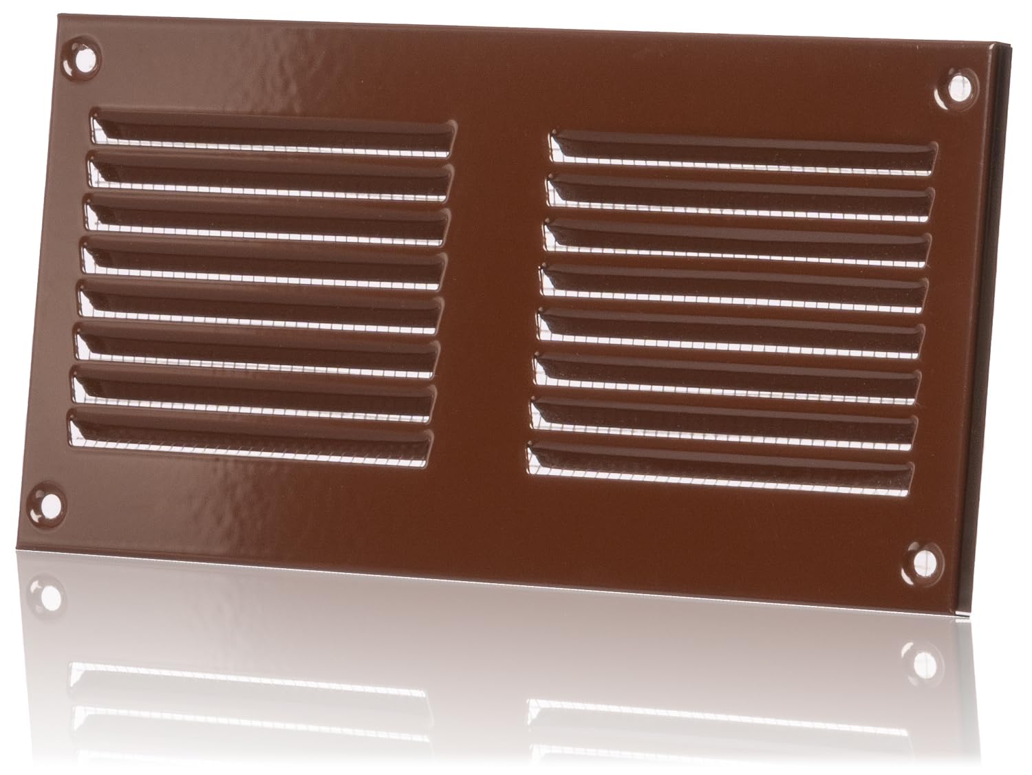 200x100mm / 8x4 inch Brown Metal Ventilation Grille with Flyscreen - Air Vent Cover, 200x100mm / 8x4'' - Image 4