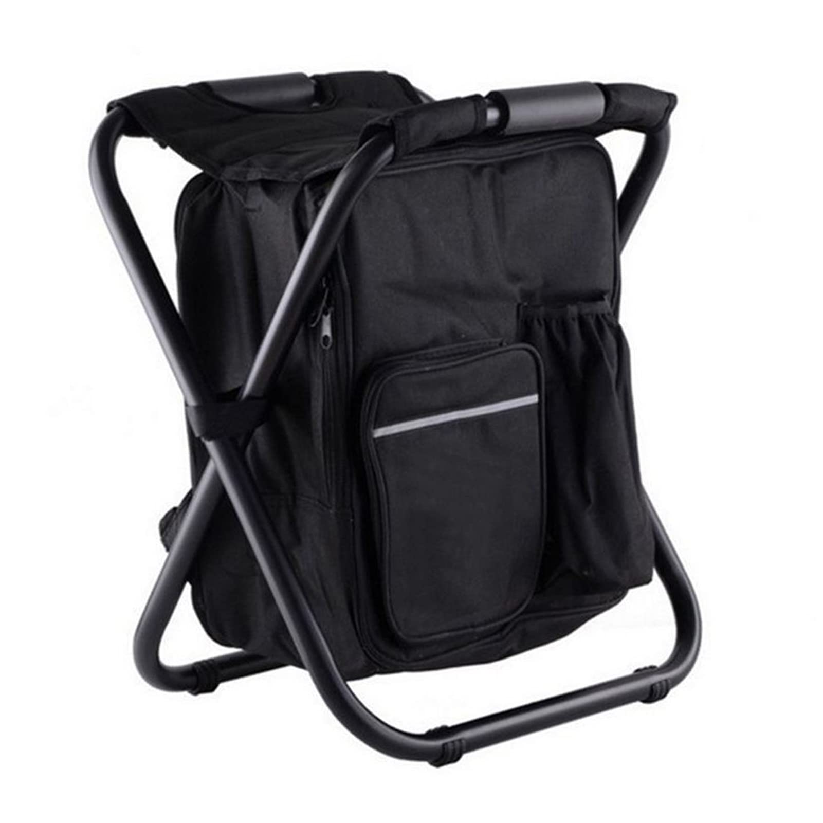 Yctze Tabouret de Came Pliant Léger avec Refroidisseur de Sac à Dos pour Voyager, Plage, RandonnéE et Pique-Nique - et Portable E (Blue) (Camouflage) (Black)