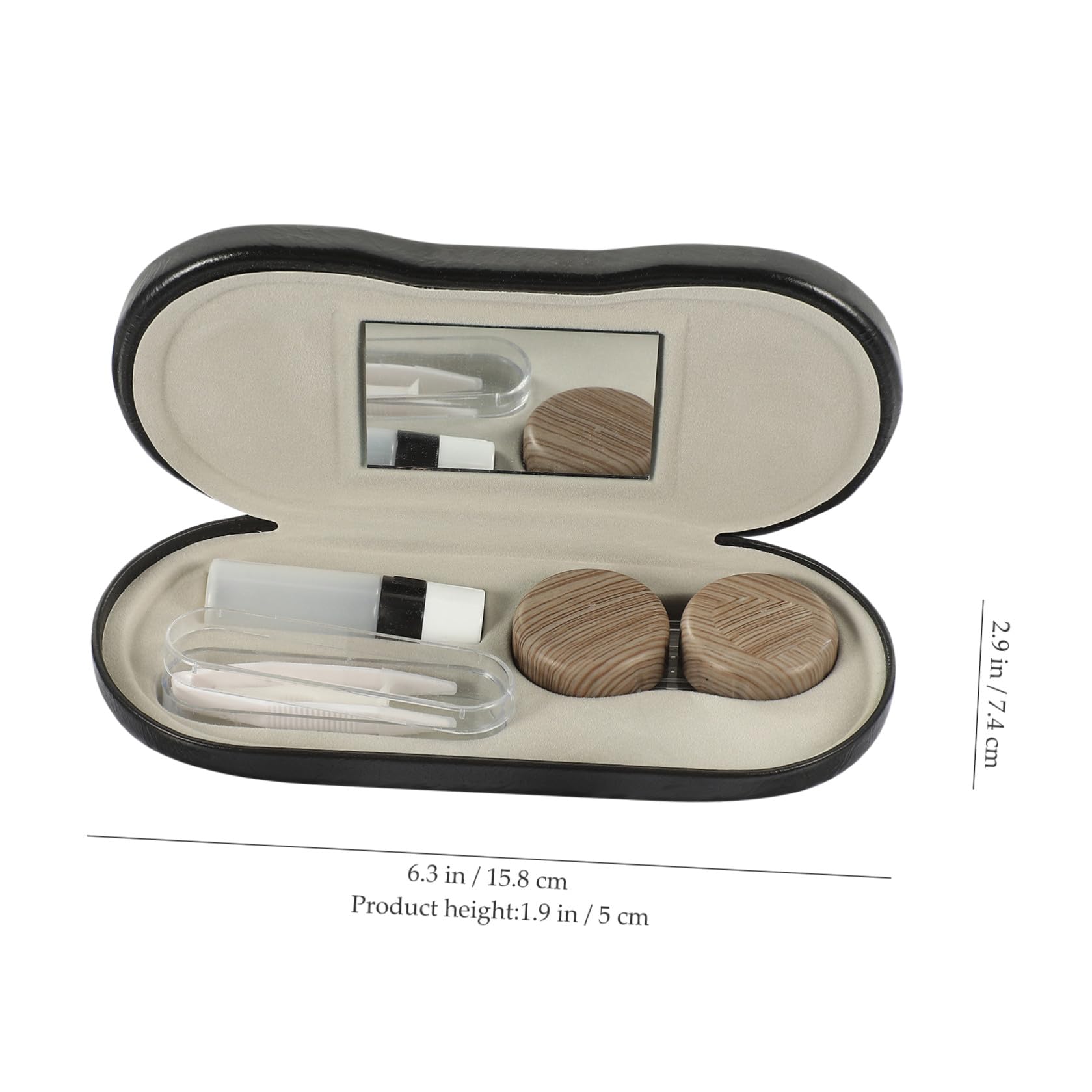 PLAFOPE 1set Organizer Per Occhiali Pu Pelle Custodia Doppio Per Sole e Ottici Compatto e Leggero Per Viaggi e Uso Quotidiano