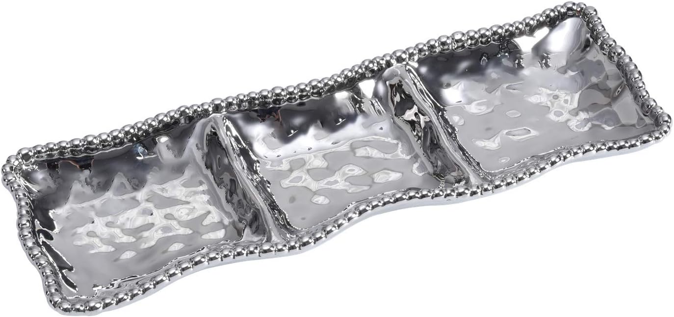 Pampa Bay Golden Salerno 3-Section Serving Piece